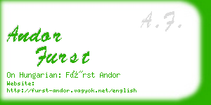 andor furst business card
